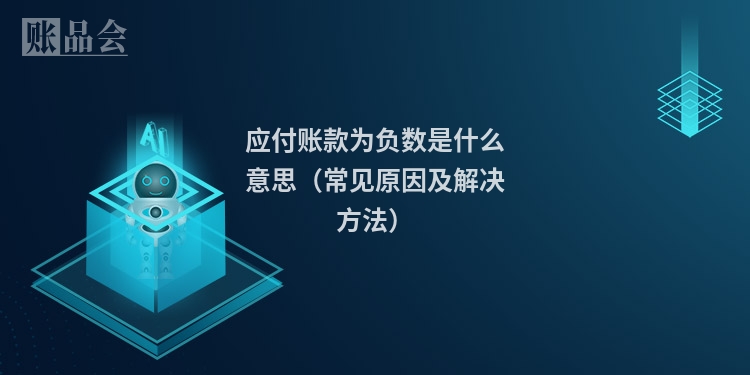 应付账款为负数是什么意思（常见原因及解决方法）