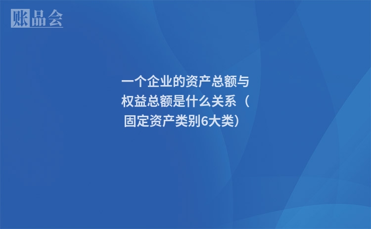 一个企业的资产总额与权益总额是什么关系（固定资产类别6大类）