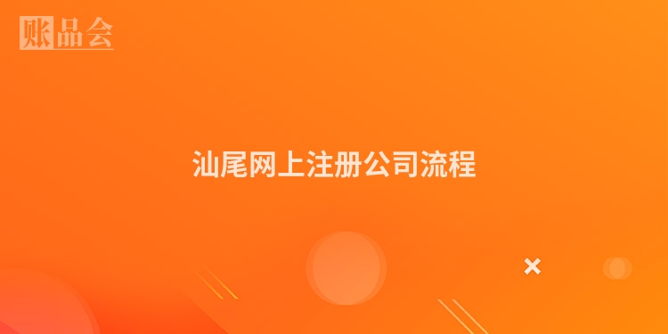 汕尾网上注册公司流程